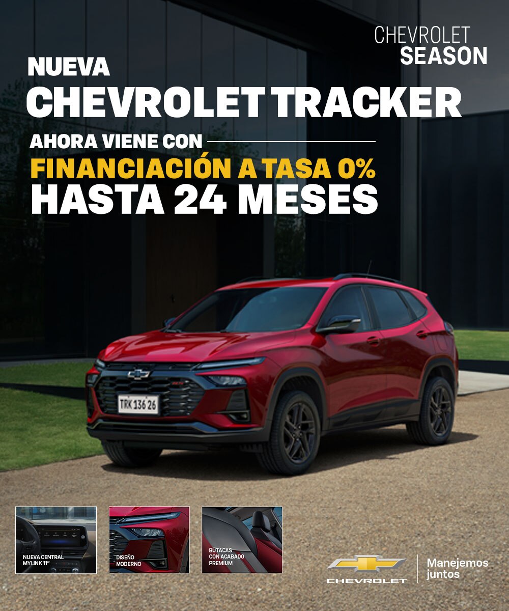 Chevrolet Tracker, SUV versátil con tecnología avanzada.