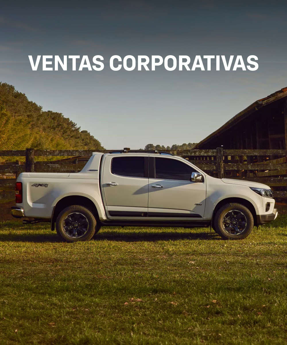 Vehículos Chevrolet para ventas corporativas y flotas empresariales.